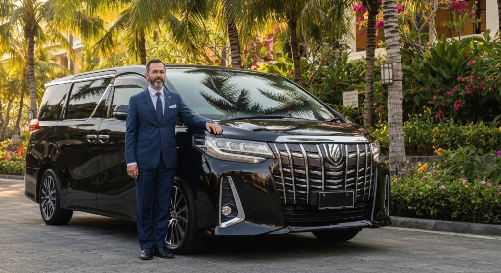 VIP chauffeur service with luxury vehicle in Bali