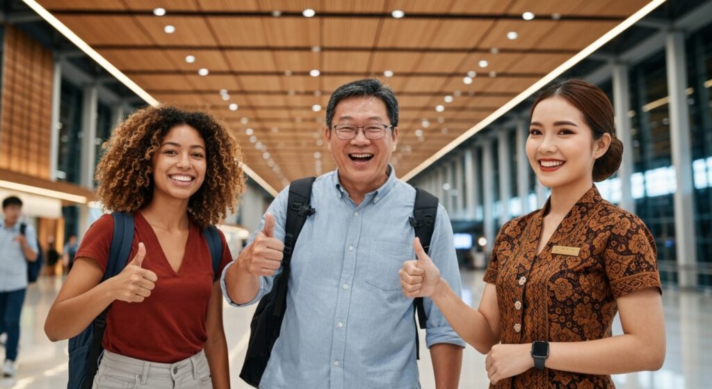 Happy guests sharing reviews of Bali Airport Concierge