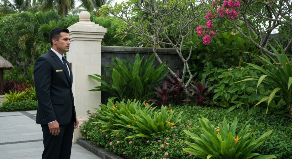 Executive protection officer at Bali luxury resort
