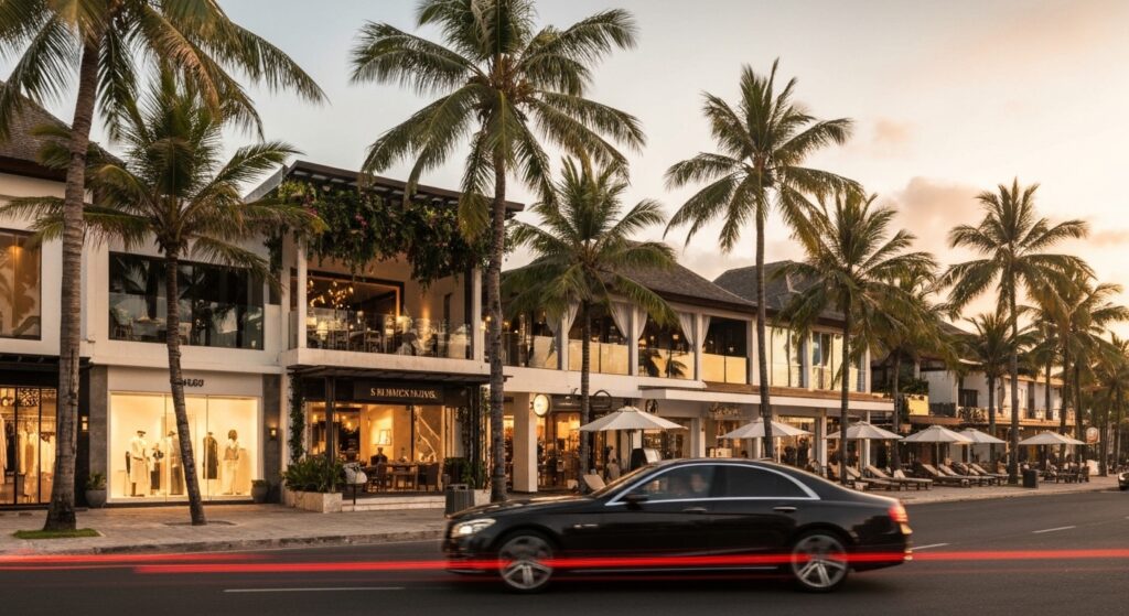 Airport transfer to Seminyak Bali beachfront area